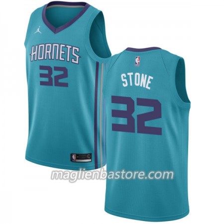 Maglia NBA Charlotte Hornets Julyan Stone 32 Nike 2017-18 Teal Swingman - Uomo